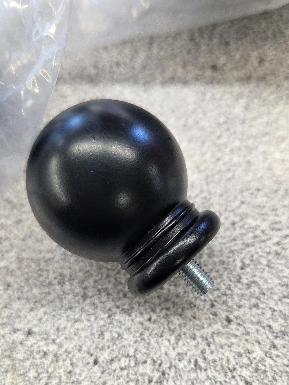 Black Decorative Curtain Ends Hardware